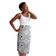 Àníké Pencil Skirt (Black/White Dots)