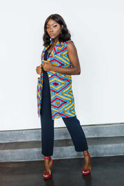 African sleeveless jacket for women.